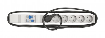 19 PDU, 6xSchuko with RCBO BO217616, Profile ALU 1U