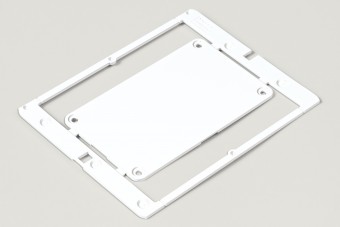 ABS plate 90x100mm, white, for type label for enclosure