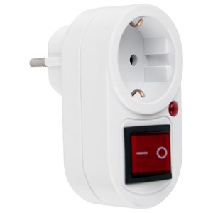 Adaptor 1xSchuko 1xintrerupator