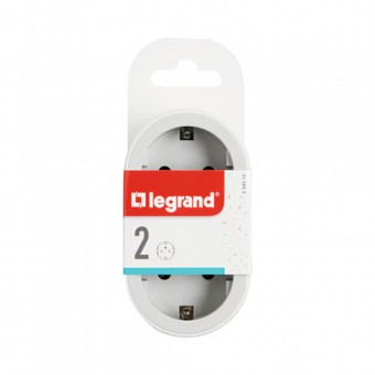Adaptor 2 prize 16A alb-gri – LEGRAND | 694516