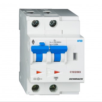 AFDD, seria Lisa, C 10 A, 2 poli, 30 mA, A/cu temp., 10 kA