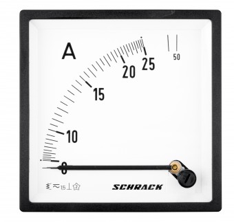 Ampermetru 96*96mm, 25A, conexiune directa, AC
