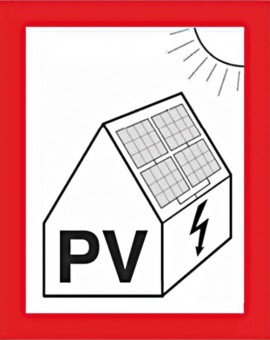 Autocolant cu informatii PV autoadeziv