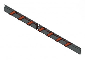 Bareta 1 pol cu lamele, 16mm², cu pas de 27mm, DO, 1m