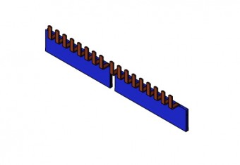 Bareta alimentare lamela, N, 16mm², M=9mm, 1m