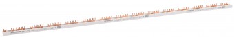 Bareta cu contacte furca, 4P, L1/L2/L3/N, 10mmp, 1m, 56UH