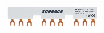 Bareta furca pentru 3xBE5 + contact auxiliar, 54mm, 63A,