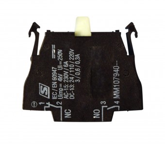 Bloc contacte 1ND+1NI, cu cleme elastice