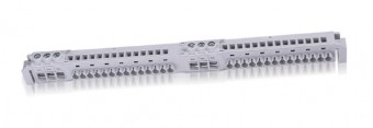 Bornier N+PE conex. elastice; 1xN+1xPE, 3x16mm²+14x4mm²