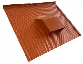 Brick replacement panel 2.1 incl.ventilation hood naturalred