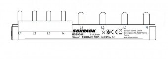 Busbar Pin Version, 4-pole, 16mm², adapter form