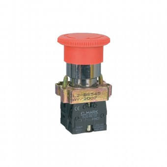 Buton Ciuperca Cu Retinere 1No+1Nc Rosu – ELMARK | 401545