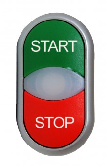 Buton comanda dublu rosu+verde START-STOP
