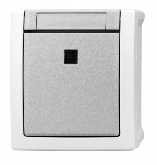Buton cu 1ND+lumina orientare, 10A, PT, cl. elastice, IP54