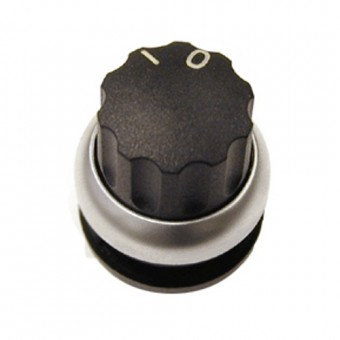 Buton selector 0-1 fara revenire negru