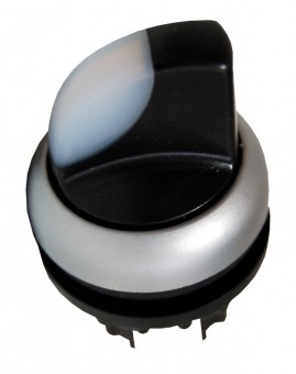 Buton selector 1-0-2 cu revenire alb