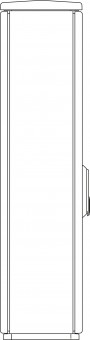 Cable management enclosure 1 door, F5, RAL7032, IP44