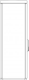 Cable management enclosure 1 door, F5, RAL7032, IP44