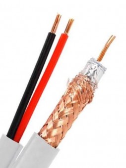Cablu CCTV coax RG59+2x0.75+sufa miez Cu-tr.AlCu+2x0.75,500m