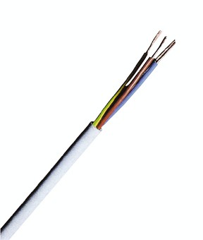 Cablu flexibil cu manta din PVC H03VV-F 2 x 0,5 gri deschis