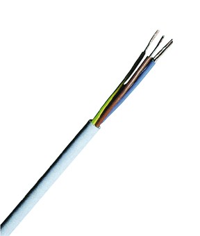 Cablu flexibil cu manta din PVC H03VV-F 3 G 0,5 alb