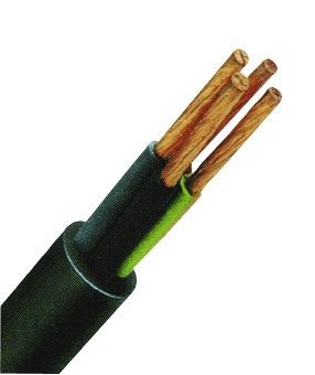 Cablu flexibil cu manta din PVC, YMS-J 5 x 10 negru