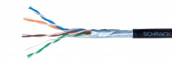 Cablu F/UTP Cat.5e, 4x2xAWG24, PE de exterior, negru, cutie