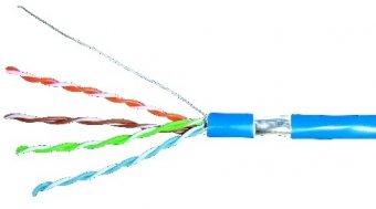 Cablu F/UTP Ecranat Cat.5e, 4x2xAWG24/1, PVC, Eca, albastru, 