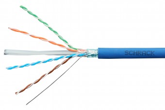 Cablu F/UTP Cat.6, 450 MHz, 4x2xAWG24/1, LS0H, Dca, albastru