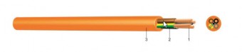 Cablu PVC pentru zone de constructie H07BQ-F 2x1 or, (PUR)
