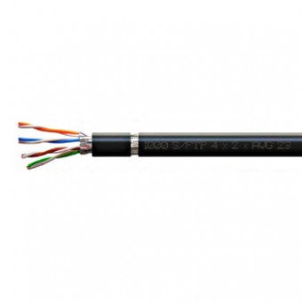Cablu S/FTP Cat.7, 4x2xAWG23/1, 1000Mhz, PE OUTDOOR, negru