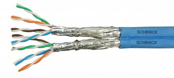 Cablu S/FTP Cat.7a, 2x(4x2xAWG22/1), 1.500Mhz, LS0H-3, Dca