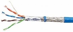 Cablu SF/UTP Cat.5e, 4x2xAWG24/1, PVC, Eca, albastru