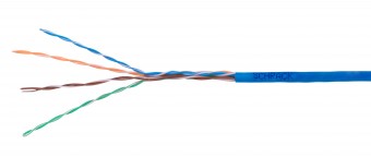 Cablu U/UTP Cat.5e, 4x2xAWG24/1, PVC, Eca, albastru, cutie