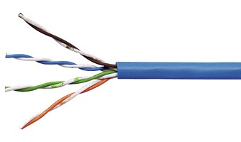 Cablu U/UTP Cat.5e, 4x2xAWG24/1, PVC, Eca, albastru, tambur