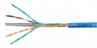 Cablu U/UTP Cat.6, 4x2xAWG23/1, 300MHz, PVC, Eca, albastru
