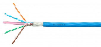 Cablu U/UTP Cat.6a, 4x2xAWG23/1, 500MHz, LS0H, Eca, albastru