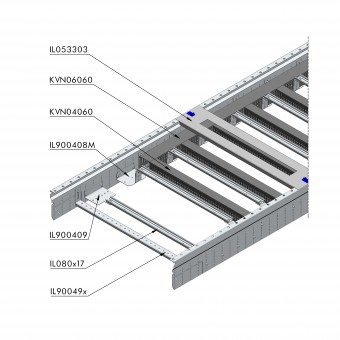 Canal cablu 60x80mm (LxA), fara pb, RAL7030