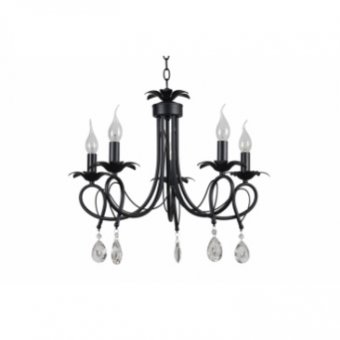 Candelabru Selina Negru+Alb 5xE14 60W