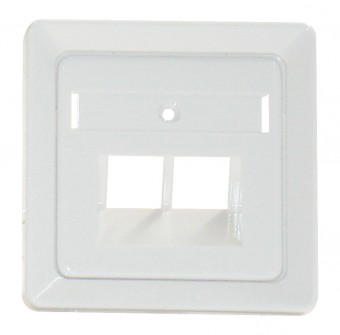 Capac priza telefon dubla, alb