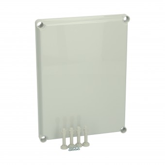 Capac scund gri cu suruburi cu cap normal, 380x280x30
