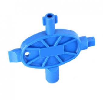 Cheie universala din plastic, cruce (4 biti), albastru