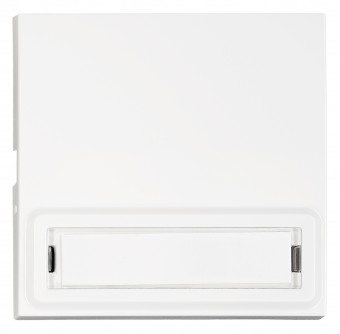 Clapeta cu eticheta blanc iluminata, alb