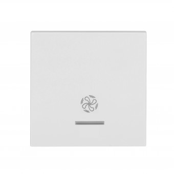 Clapeta cu fanta transparenta, simbol ventilator, alba