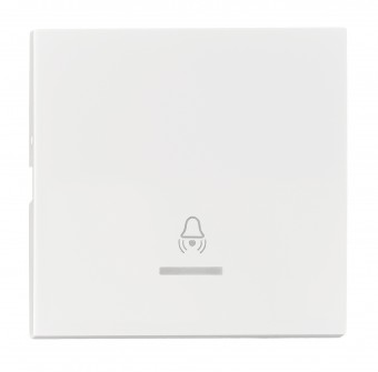 Clapeta cu fereastra de control transp, simbol sonerie, alb