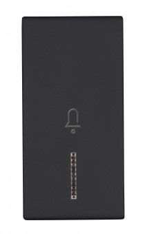 Clapeta cu indicator transp., cu simbol CLOPOTEL, 1M, negru