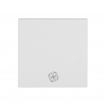 Clapeta cu simbol VENTILATOR, alb