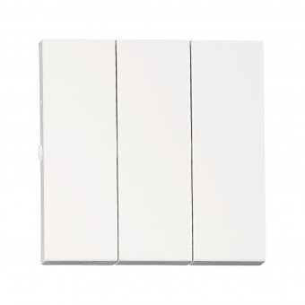 Clapeta pentru intrerupator 3 aparate, alb
