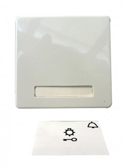 Clapeta simpla, inscriptionabil, alb