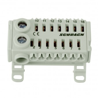 Clema cu conexiune rapida, alb, 2 x 25mm², 14 x 6 mm²